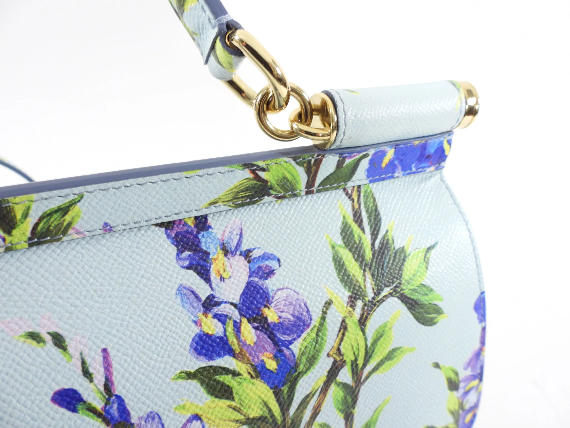 Dolce & Gabbana Miss Sicily Purple and Turquoise Floral Bag