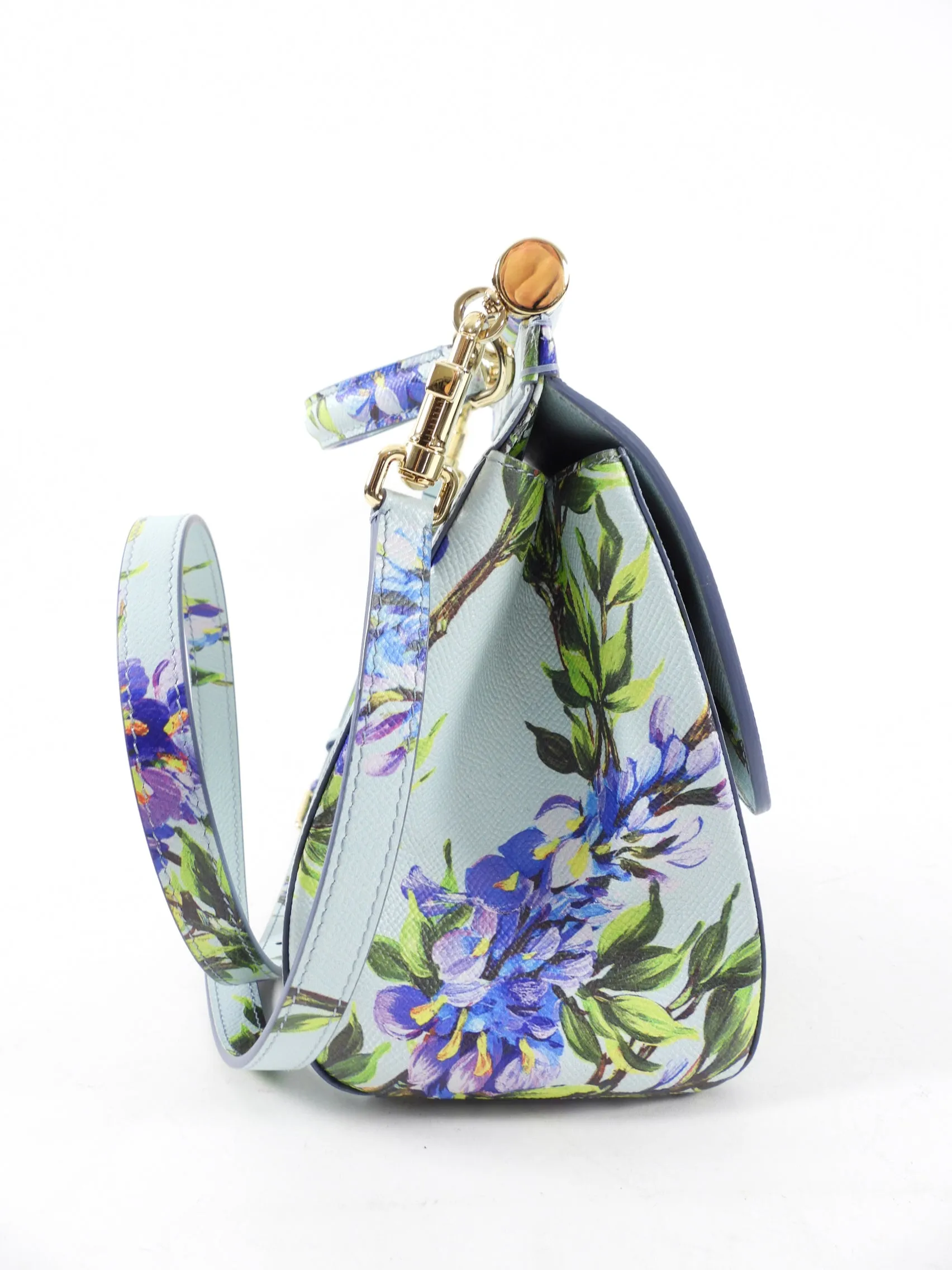 Dolce & Gabbana Miss Sicily Purple and Turquoise Floral Bag