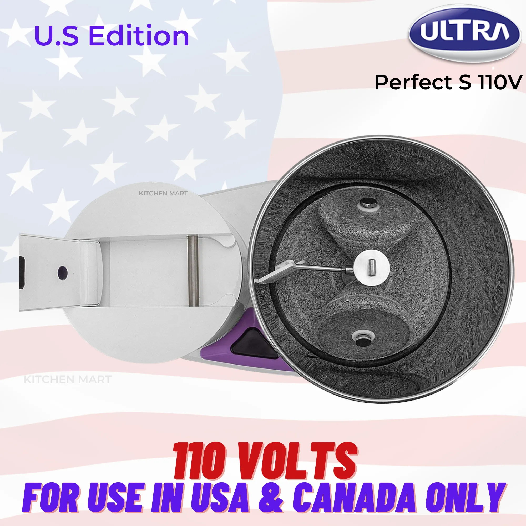 Elgi Ultra Perfect S Wet Grinder, 2 Litres, 110 Volts For use in USA & Canada only