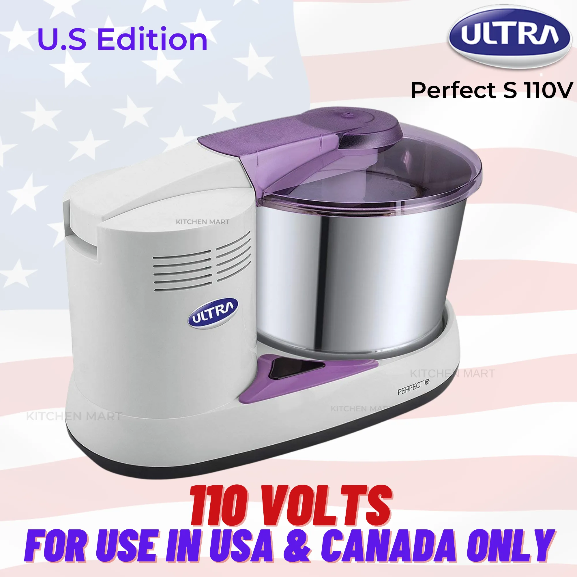 Elgi Ultra Perfect S Wet Grinder, 2 Litres, 110 Volts For use in USA & Canada only