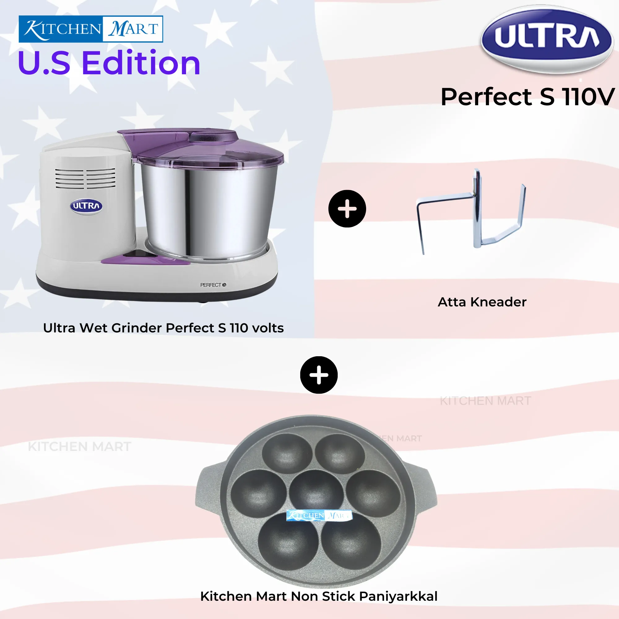 Elgi Ultra Perfect S Wet Grinder, 2 Litres, 110 Volts For use in USA & Canada only