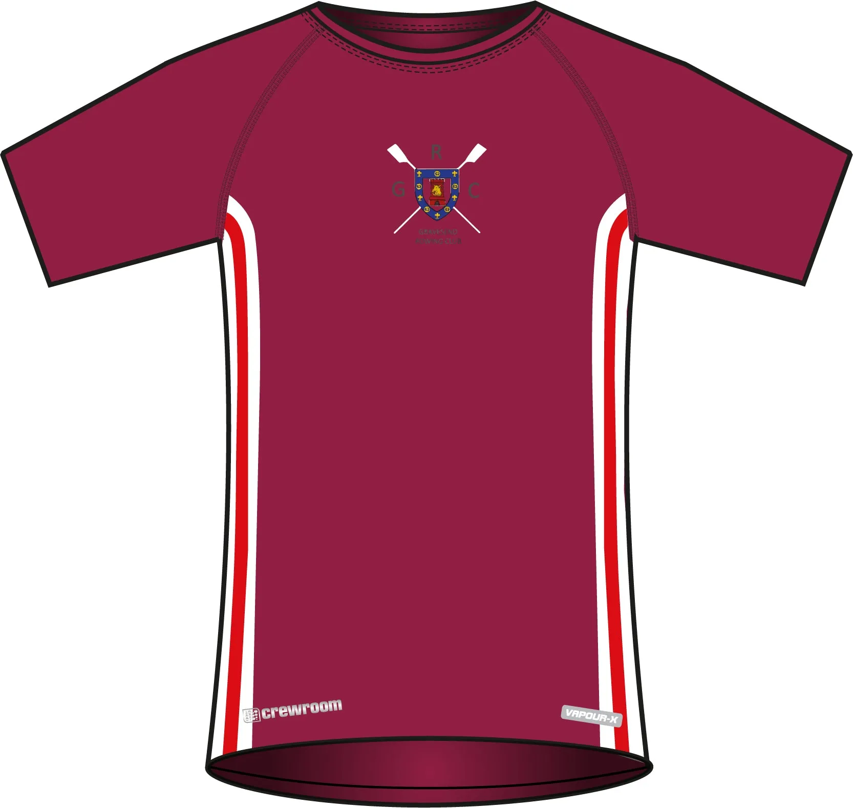 Gravesend Women's VX Team Tee (Burgundy)