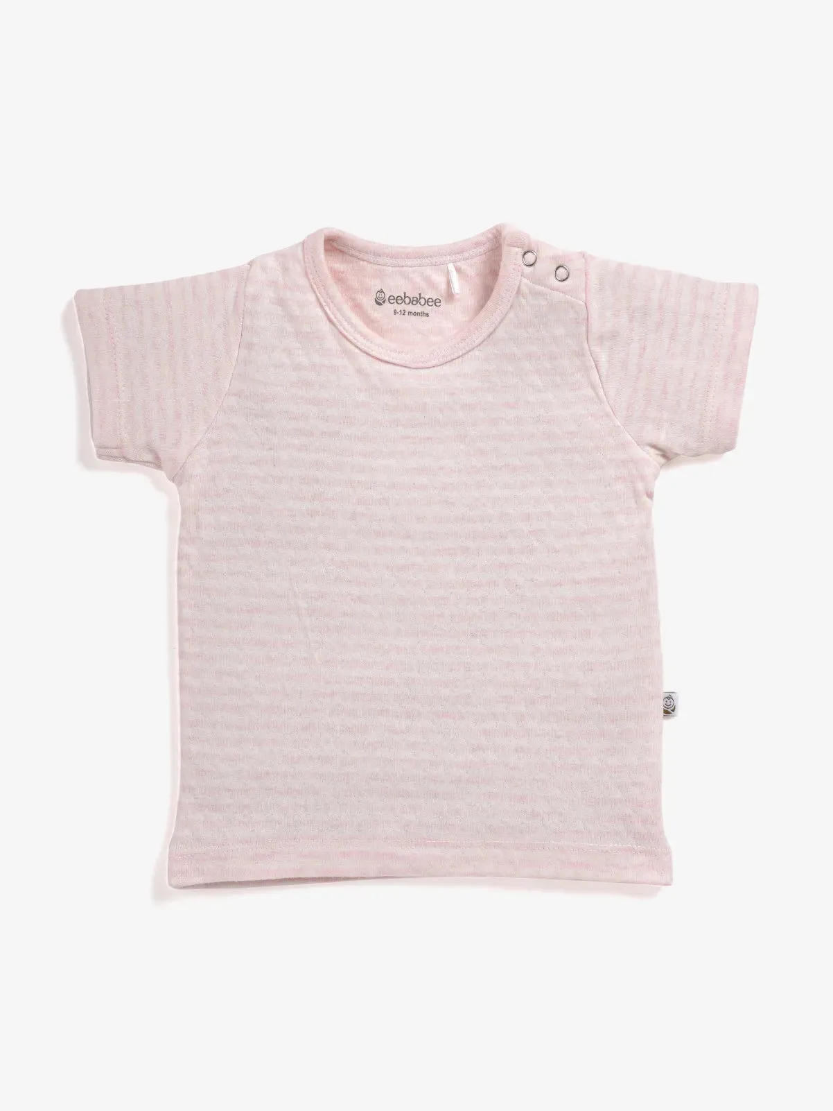 Half sleeve pink little boys stripe t-shirt for baby