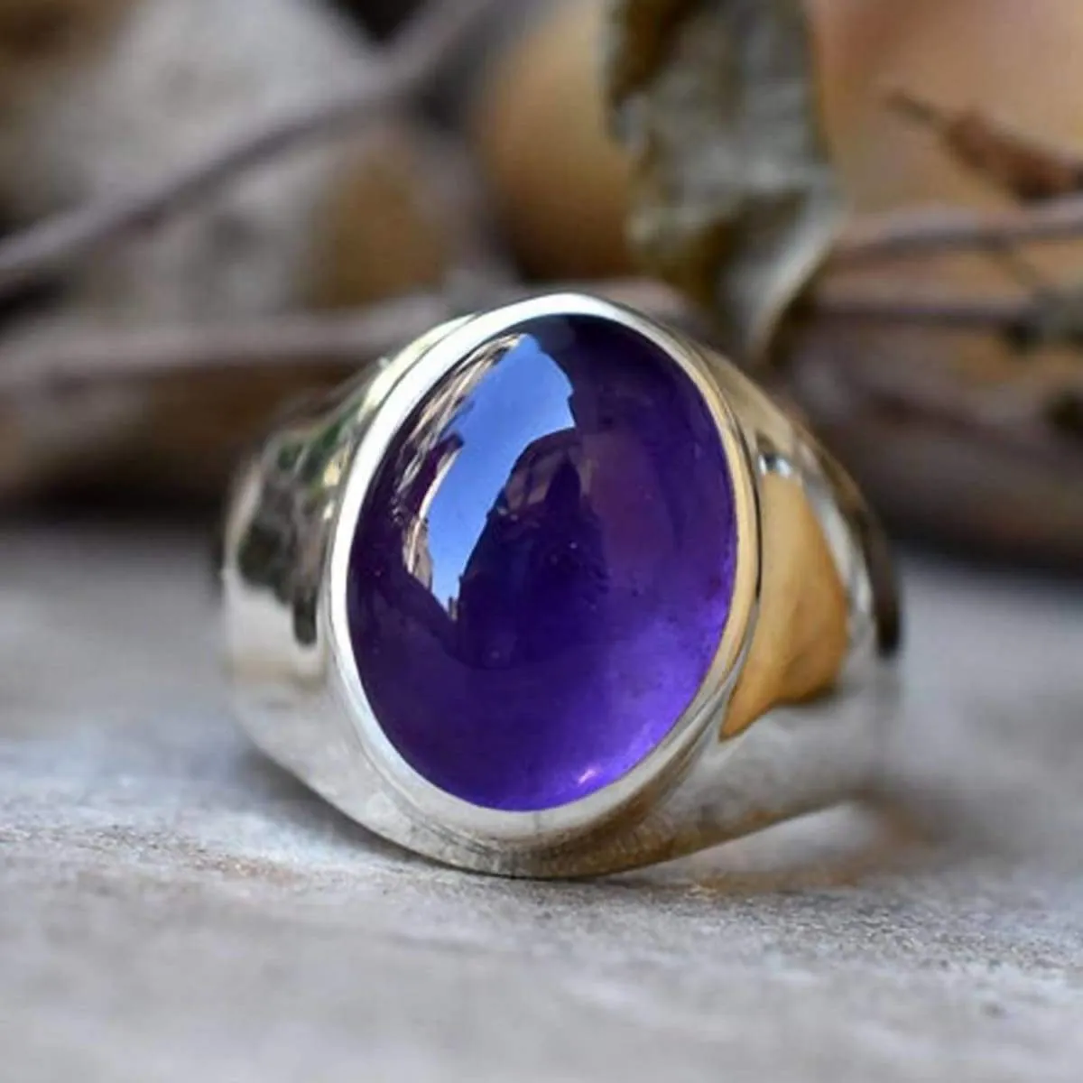 Handmade Purple Amethyst Ring