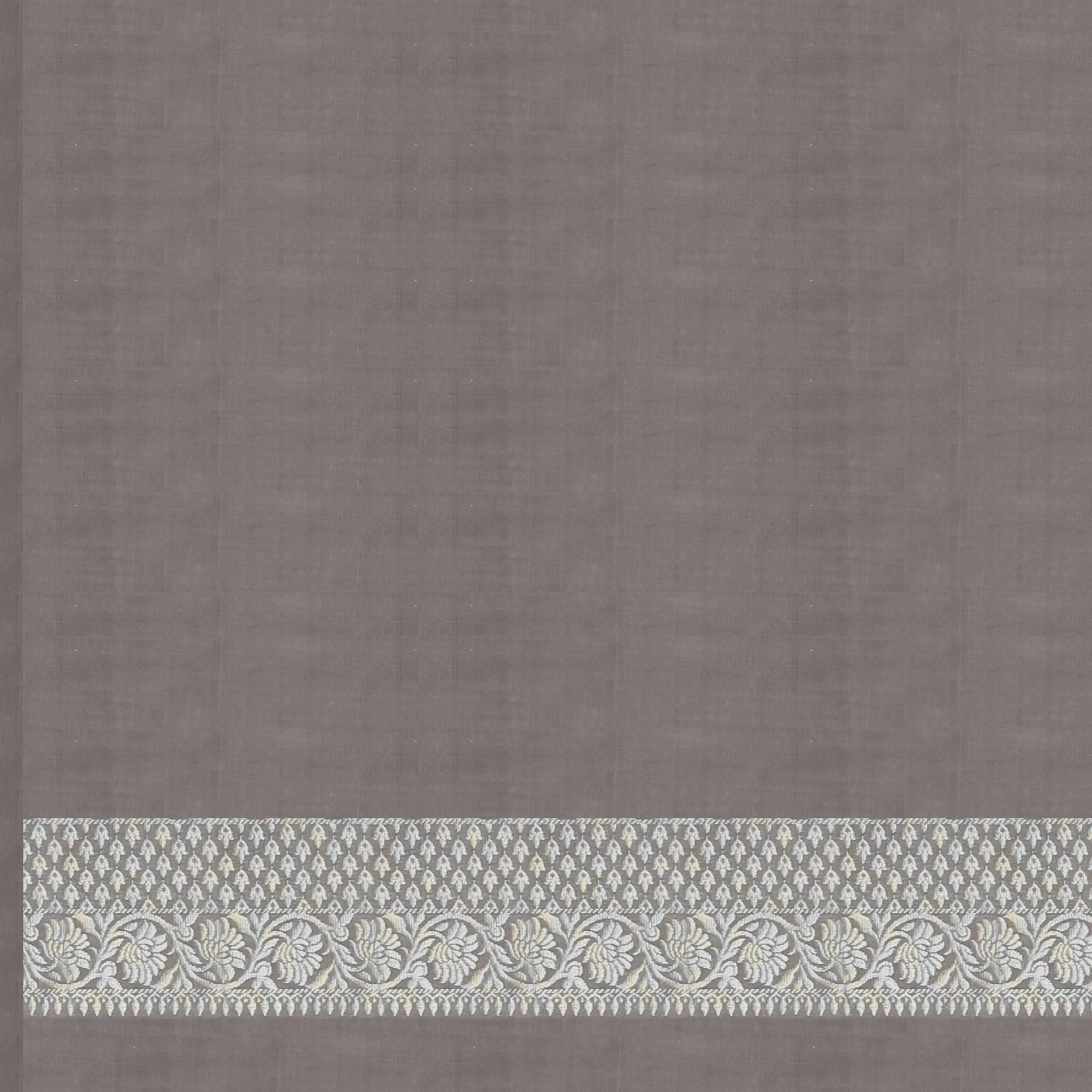 Handwoven Grey Soft Silk Saree - 876T003569DSC