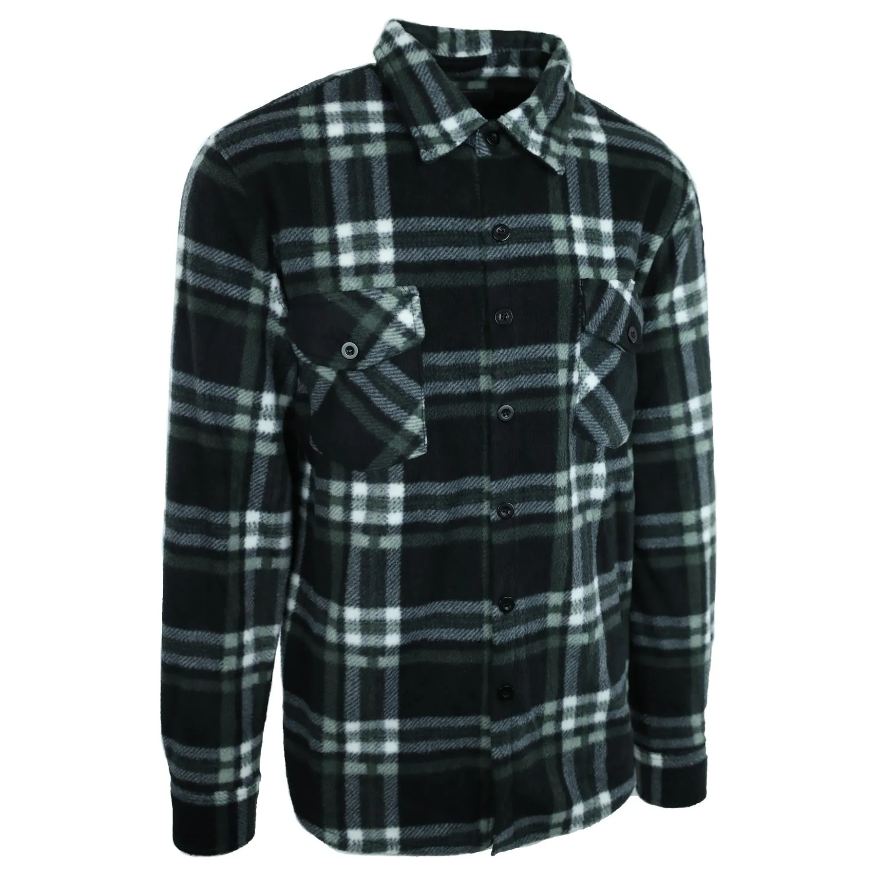 Hazy Blue Trent Men’s Checked Fleece shirt