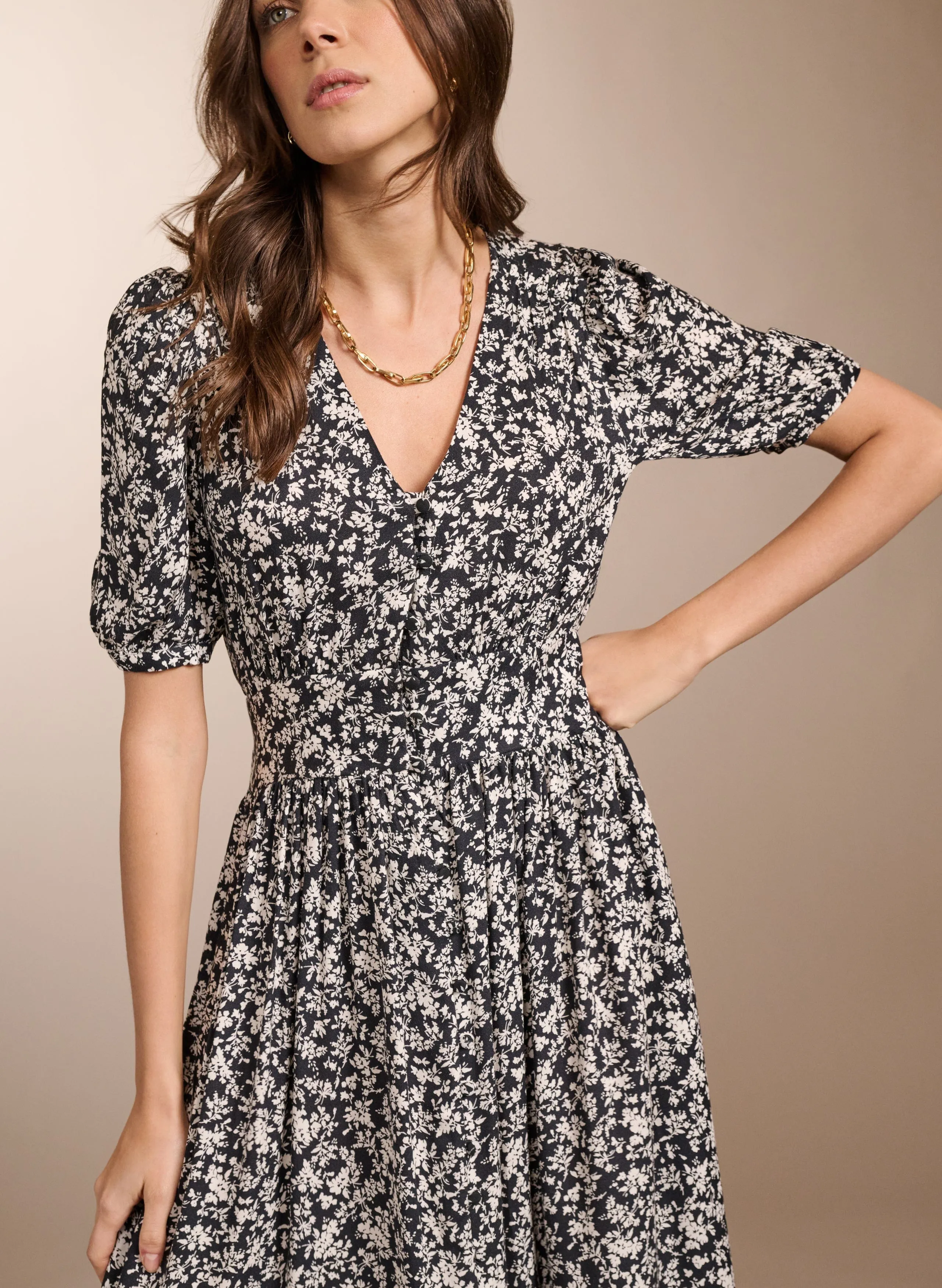 Holly LENZING ECOVERO Dress | Black Ditsy