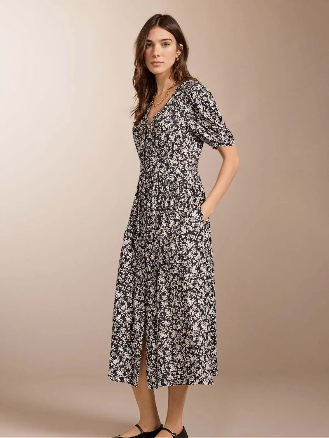 Holly LENZING ECOVERO Dress | Black Ditsy