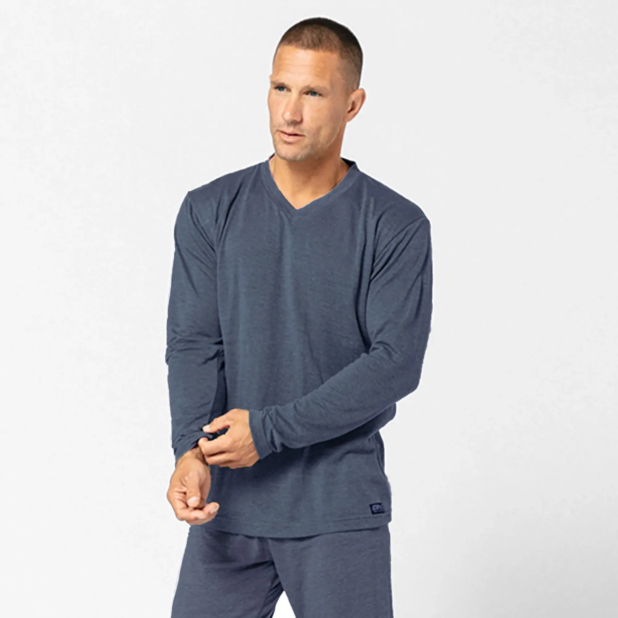 IR Sleepwear LS V Neck Shirt