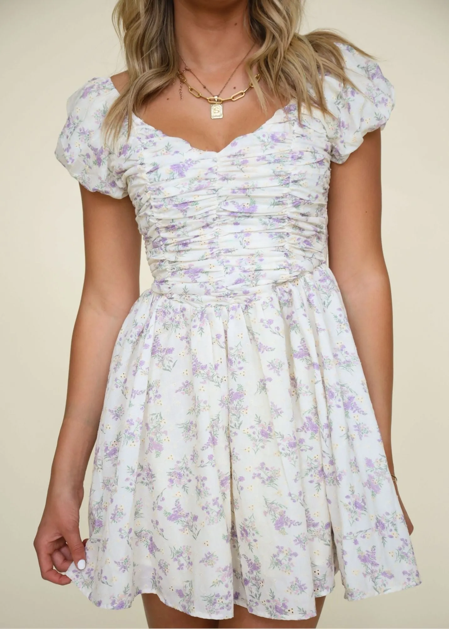 Jessa Mini Dress in Lavender