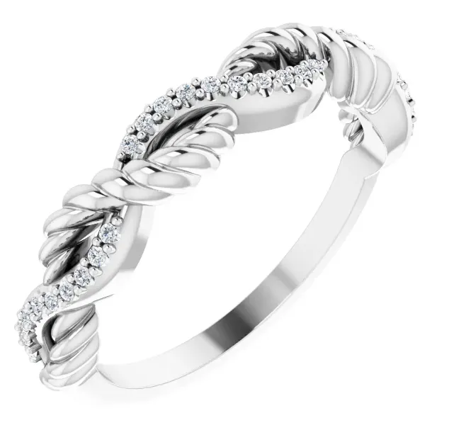 Juliette Round Diamond 1/2 Eternity Ice Solitaire 0.07 CTW Band