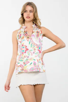 Kaia Sleeveless V-Neck THML Top