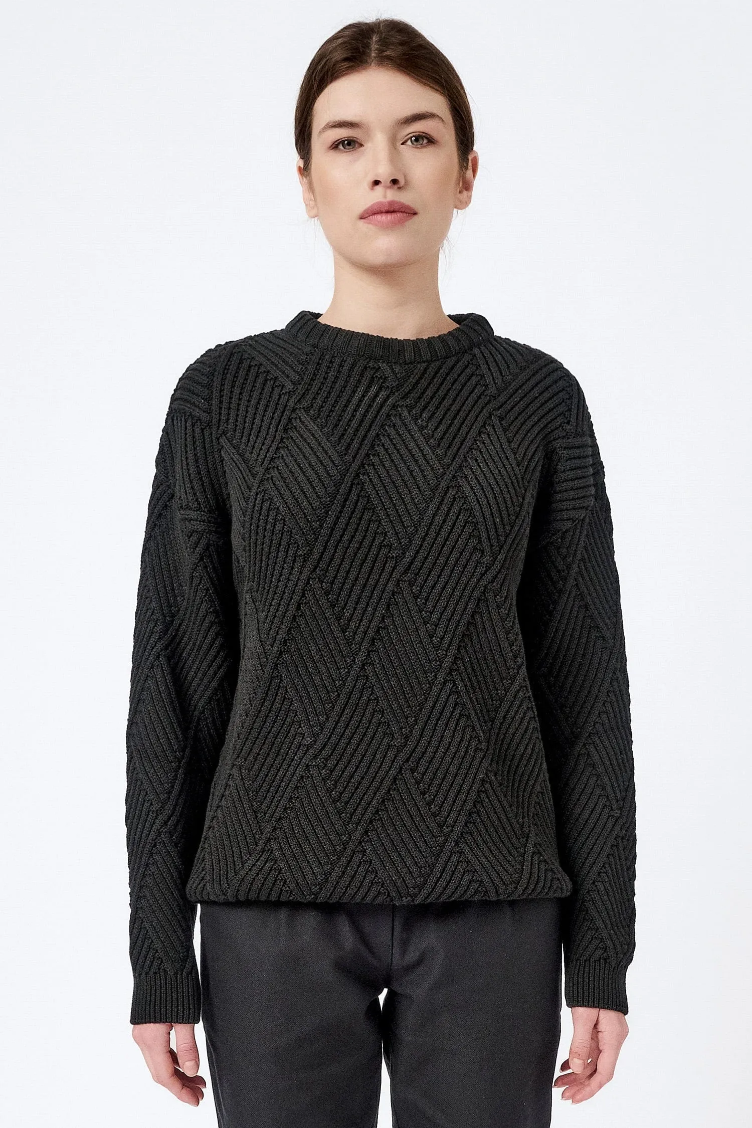 Knitted Rhomb Organic Cotton Jumper | Multiple Colours