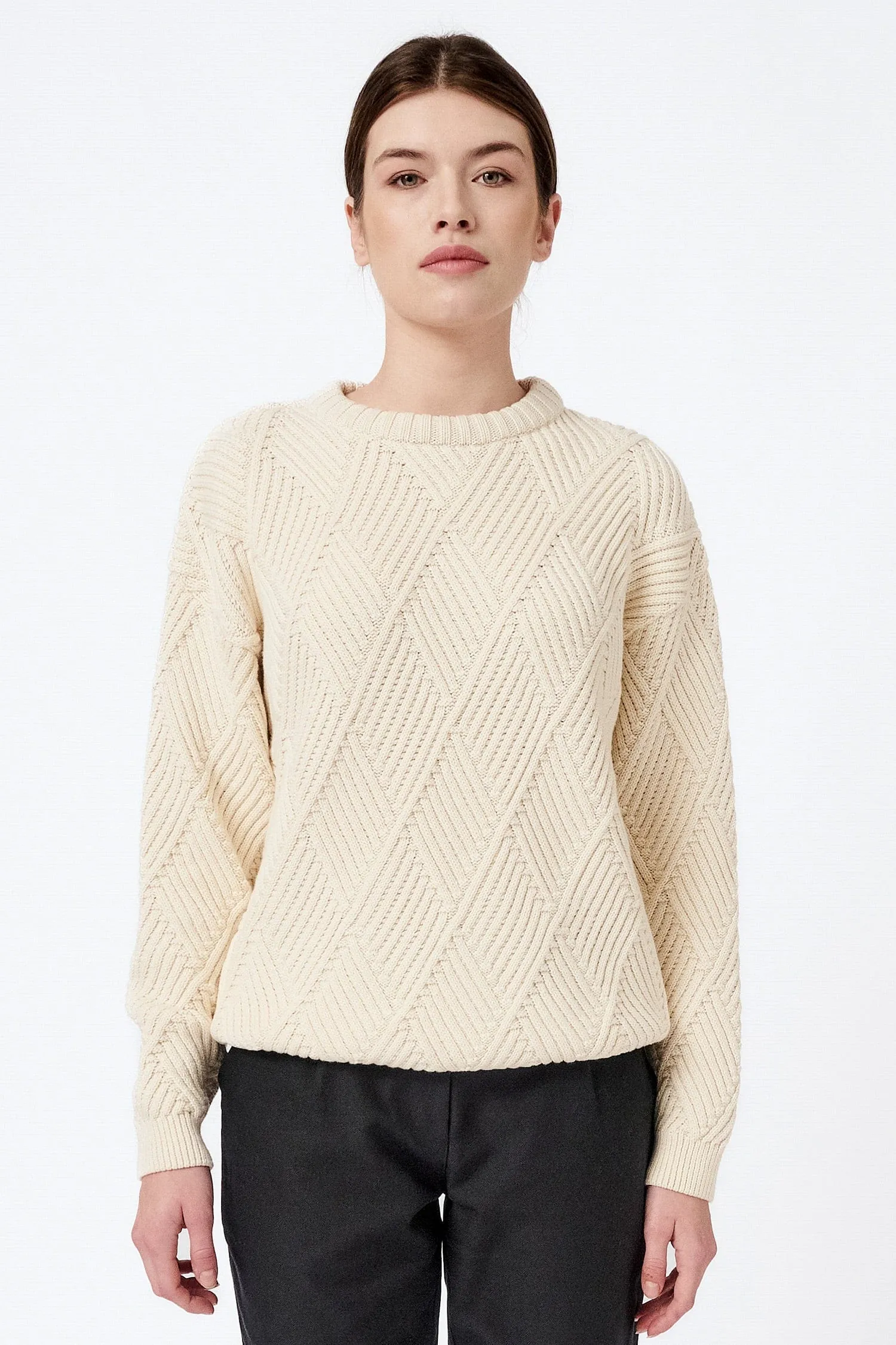 Knitted Rhomb Organic Cotton Jumper | Multiple Colours