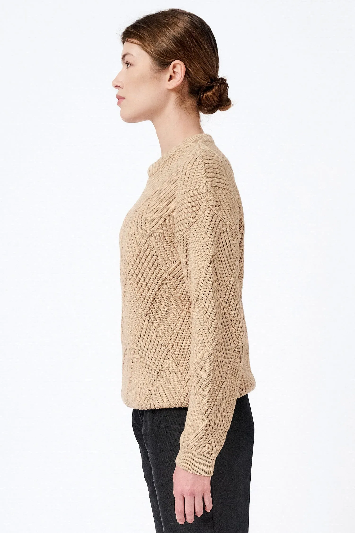 Knitted Rhomb Organic Cotton Jumper | Multiple Colours