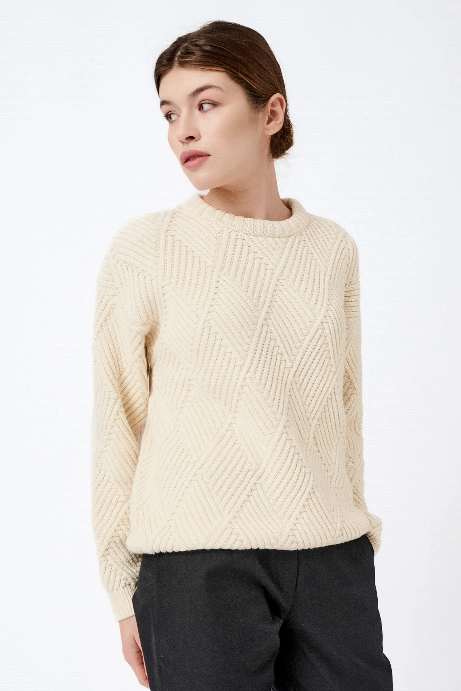 Knitted Rhomb Organic Cotton Jumper | Multiple Colours