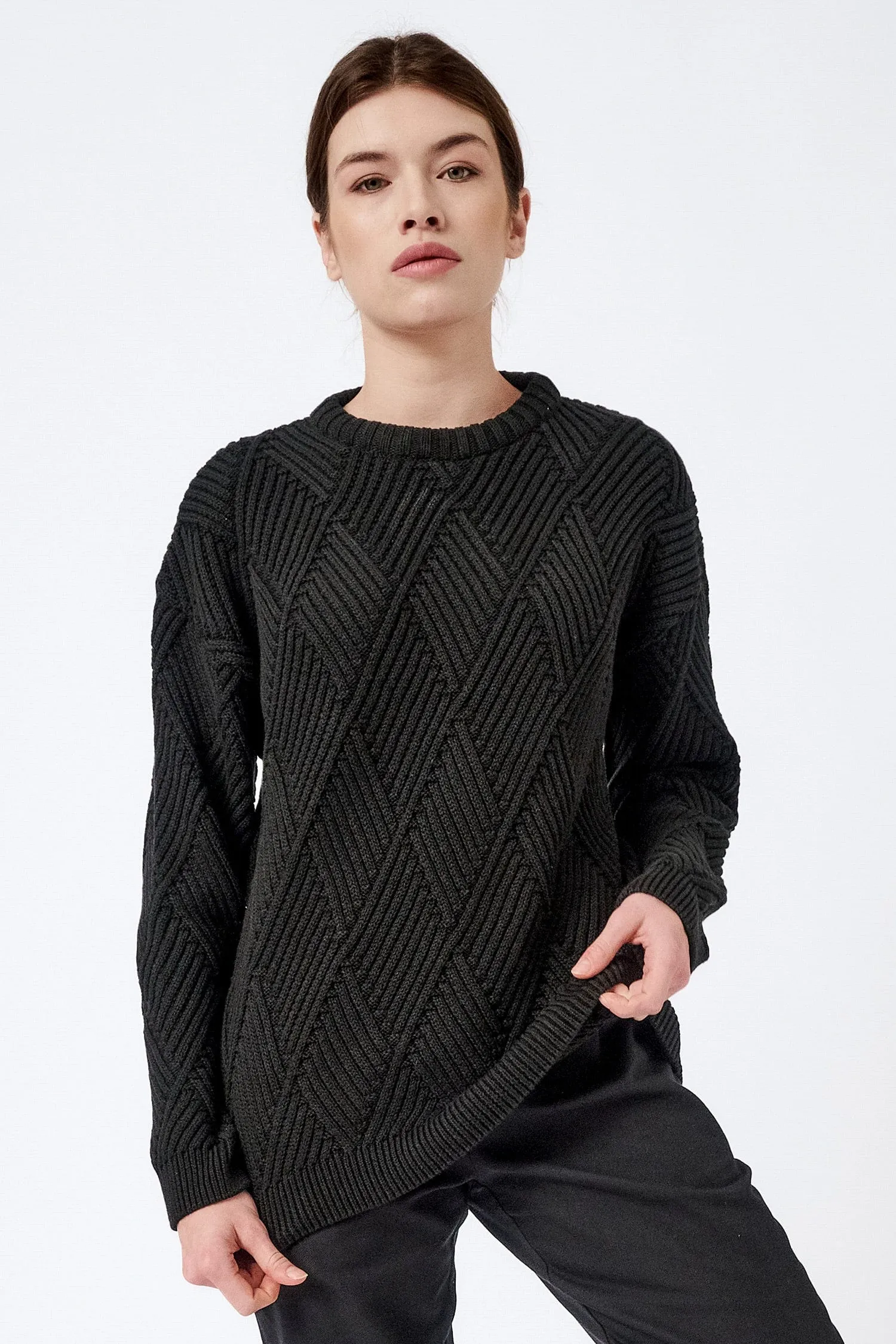 Knitted Rhomb Organic Cotton Jumper | Multiple Colours