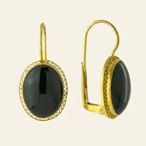 Large Oxford Onyx Earrings