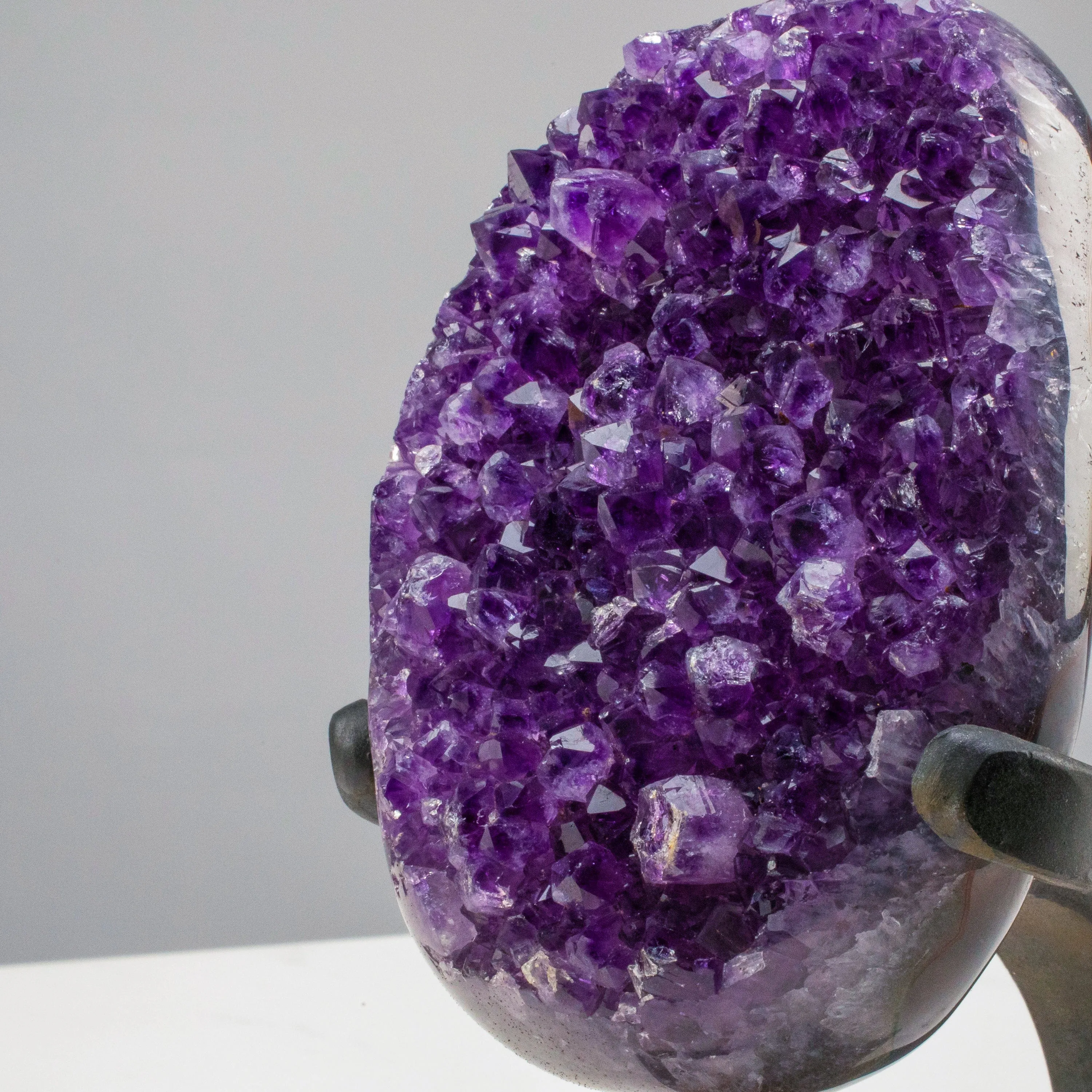 Large Uruguayan Amethyst Geode on Custom Stand - 10 / 5.5 lbs - A Grade