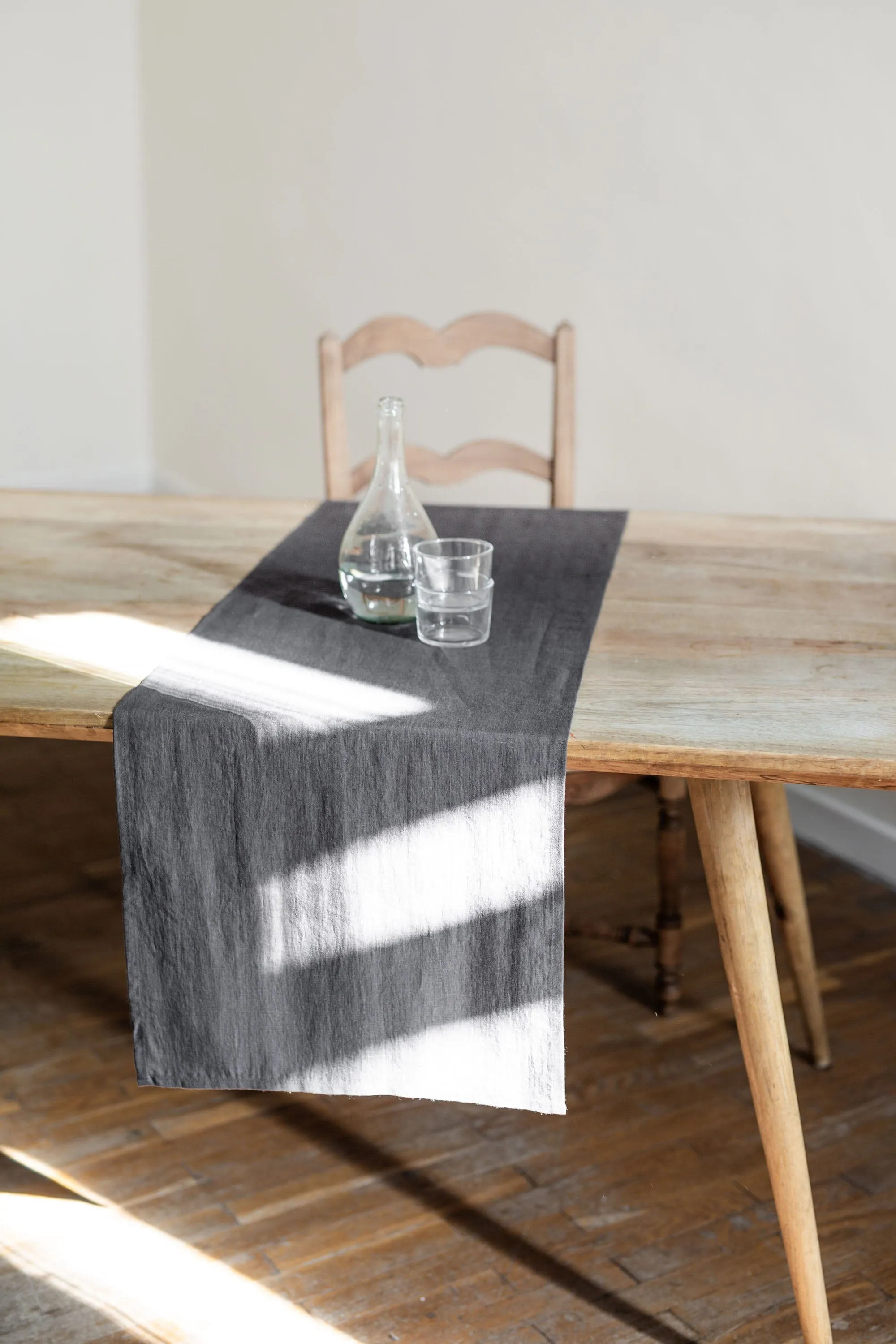 Linen Table Runner | Charcoal