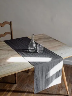 Linen Table Runner | Charcoal