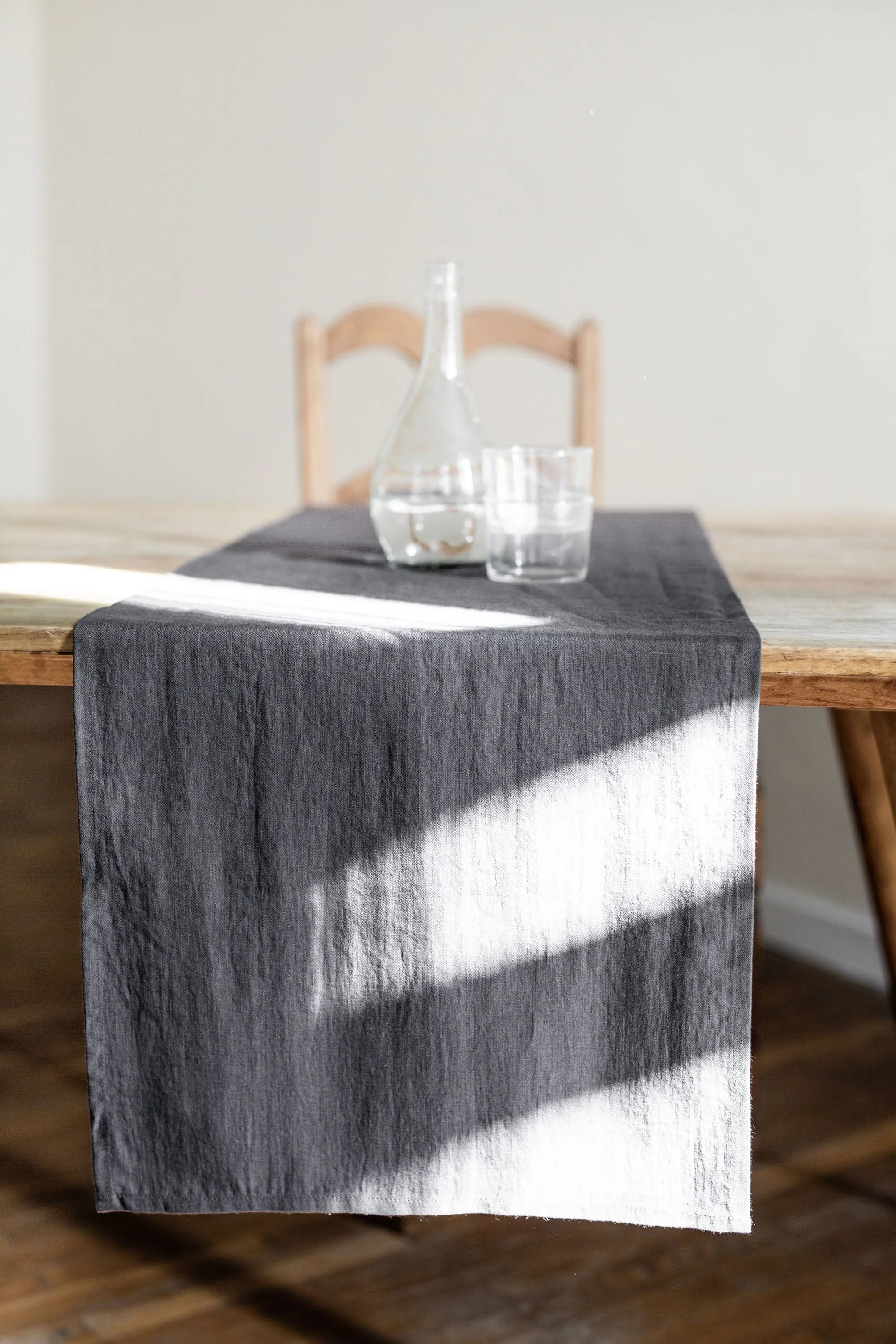 Linen Table Runner | Charcoal