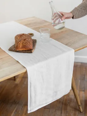 Linen Table Runner | White