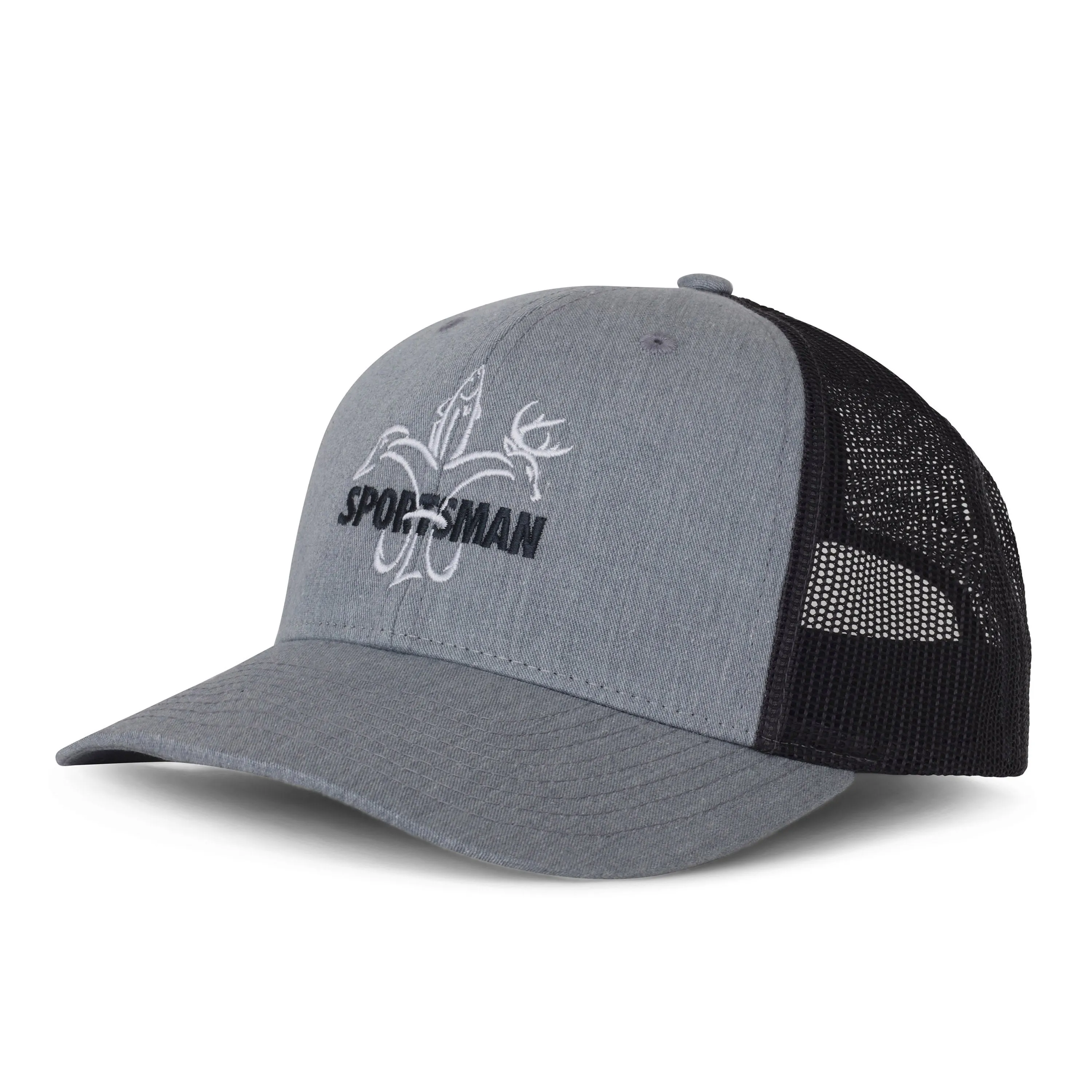 Logo Snapback Fishing Hat - Navy Heather/Teal