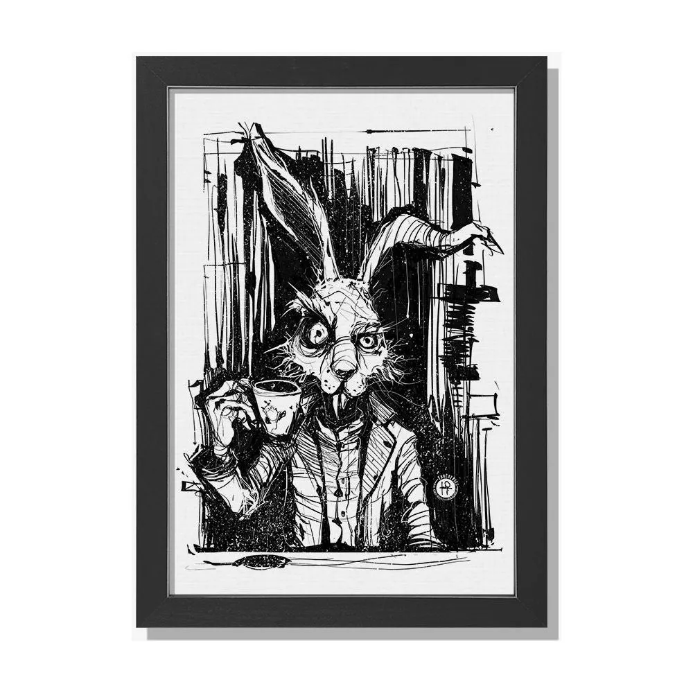 March Hare Tea Time Quality Framed Artwork Print