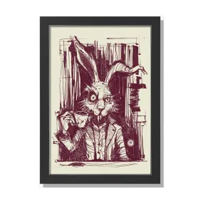 March Hare Tea Time Quality Framed Artwork Print