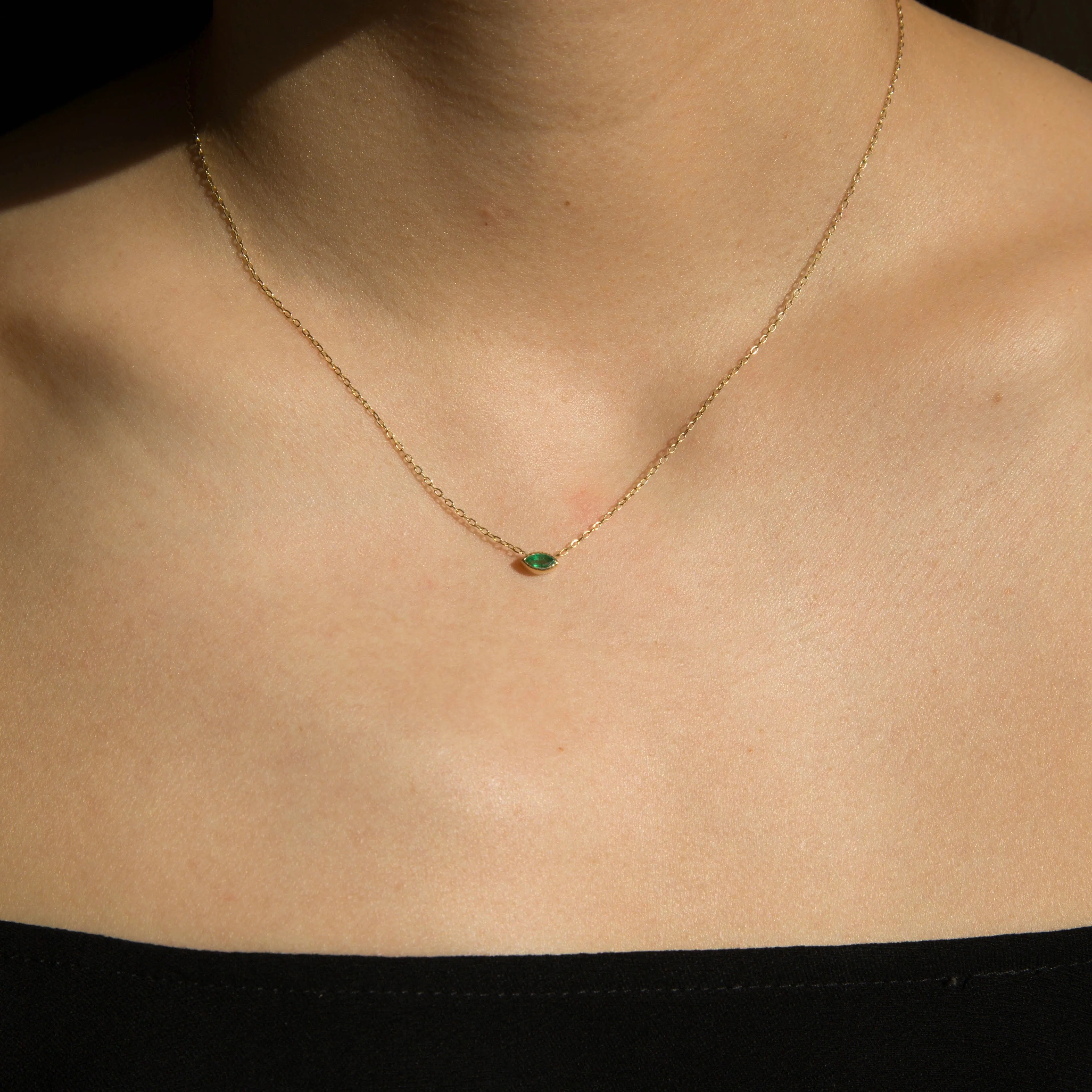 Marquise Emerald Necklace