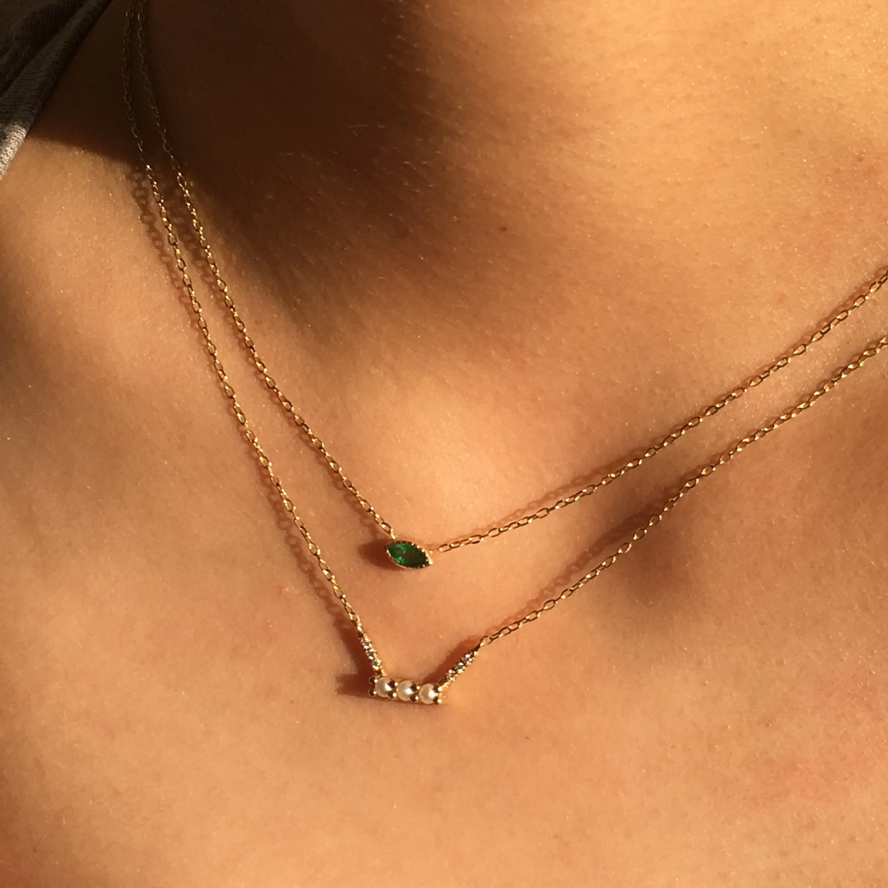 Marquise Emerald Necklace