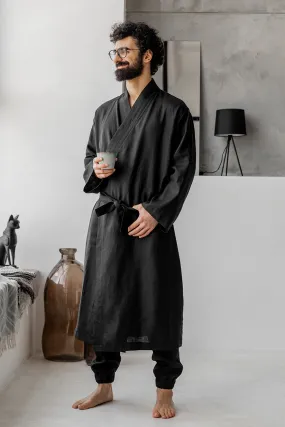 Maxi linen kimono