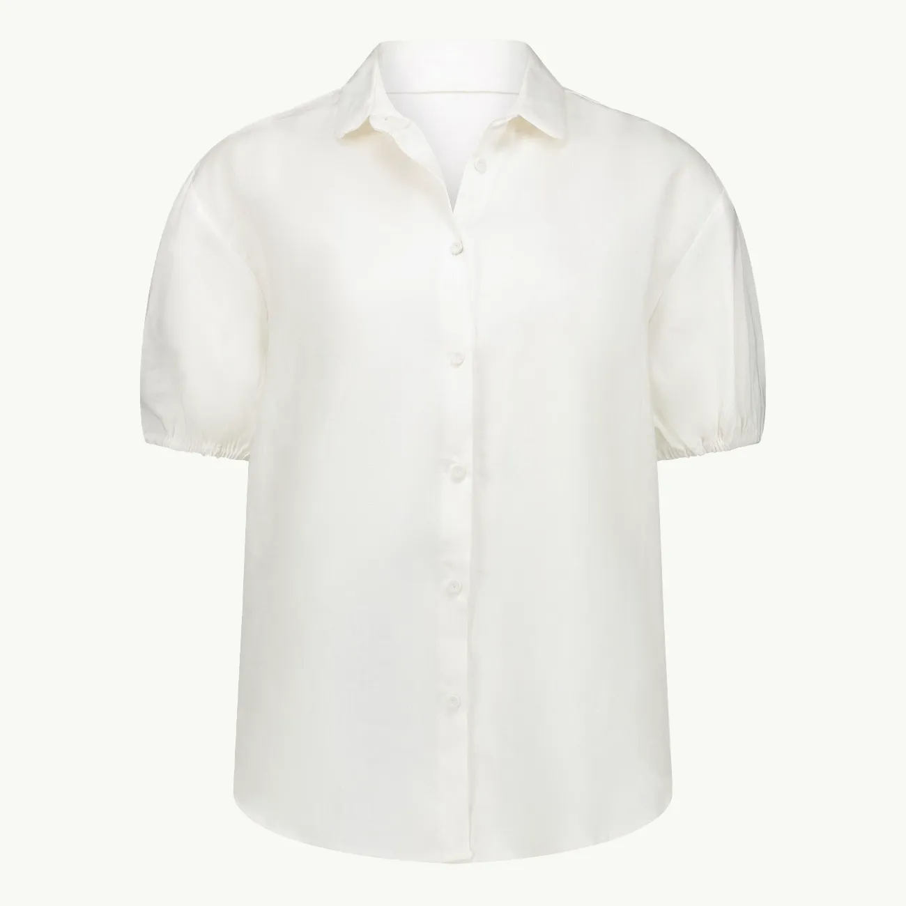 MELLOW PUFF SHIRT WHITE LINEN