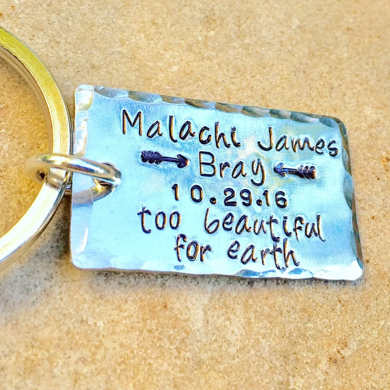 Memorial Keychain, Too Beautiful For Earth, Memorial Gifts