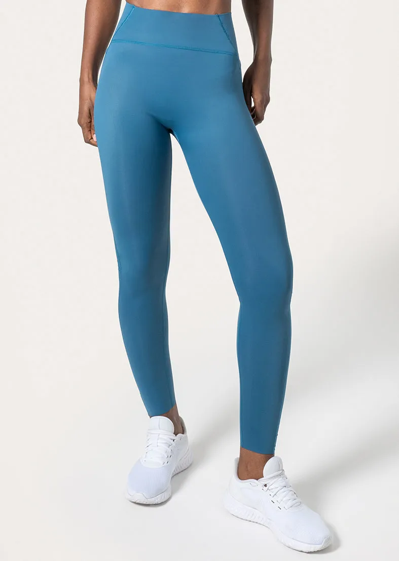 Mesh Panel Legging Blue