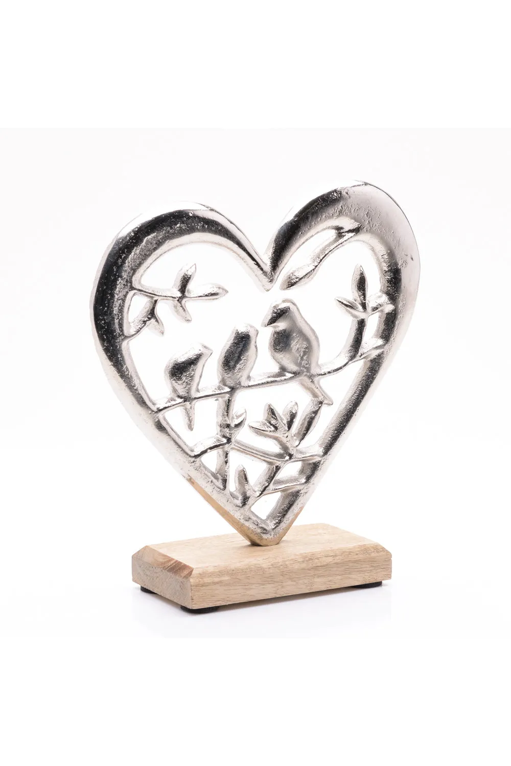 Metal Heart & Love Birds Ornament 20cm