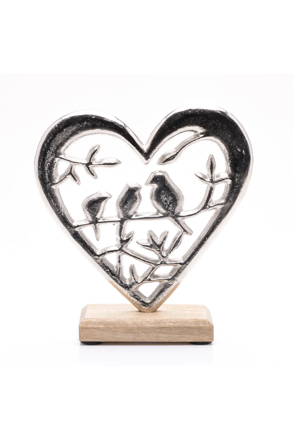 Metal Heart & Love Birds Ornament 20cm