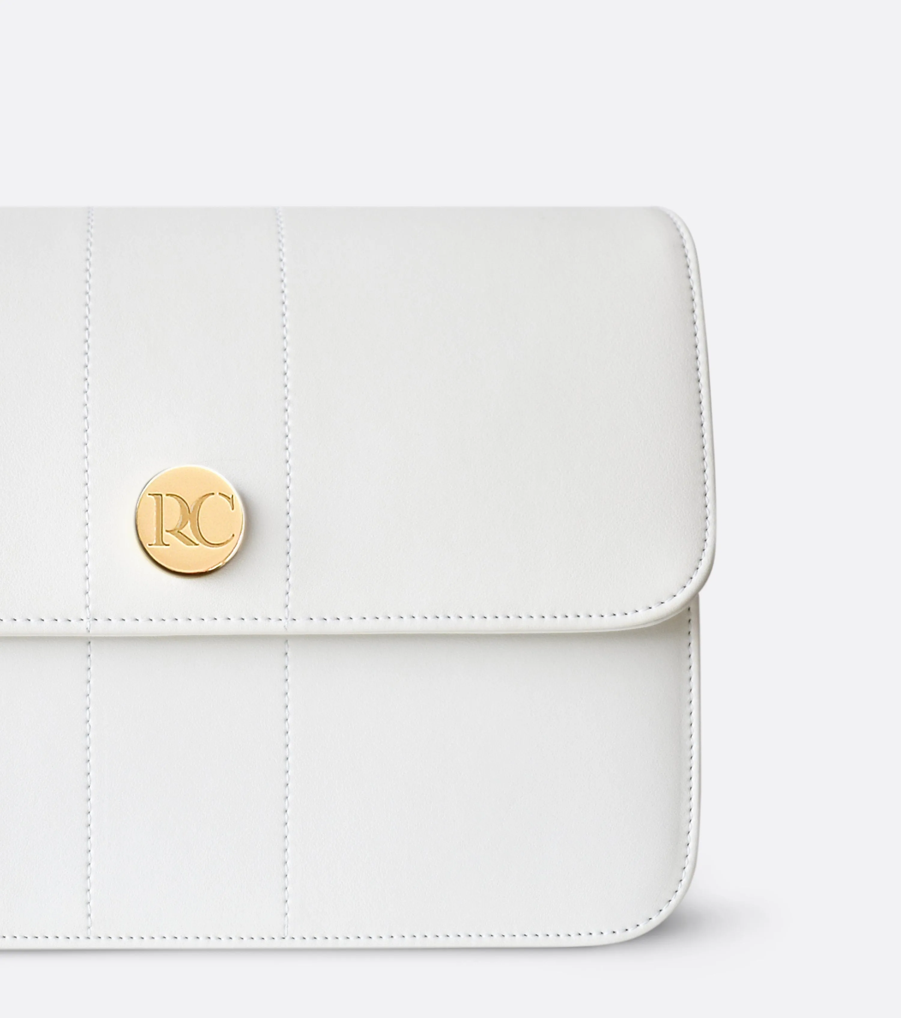 Midi Nomad Apple Leather Vegan Shoulder Bag | White