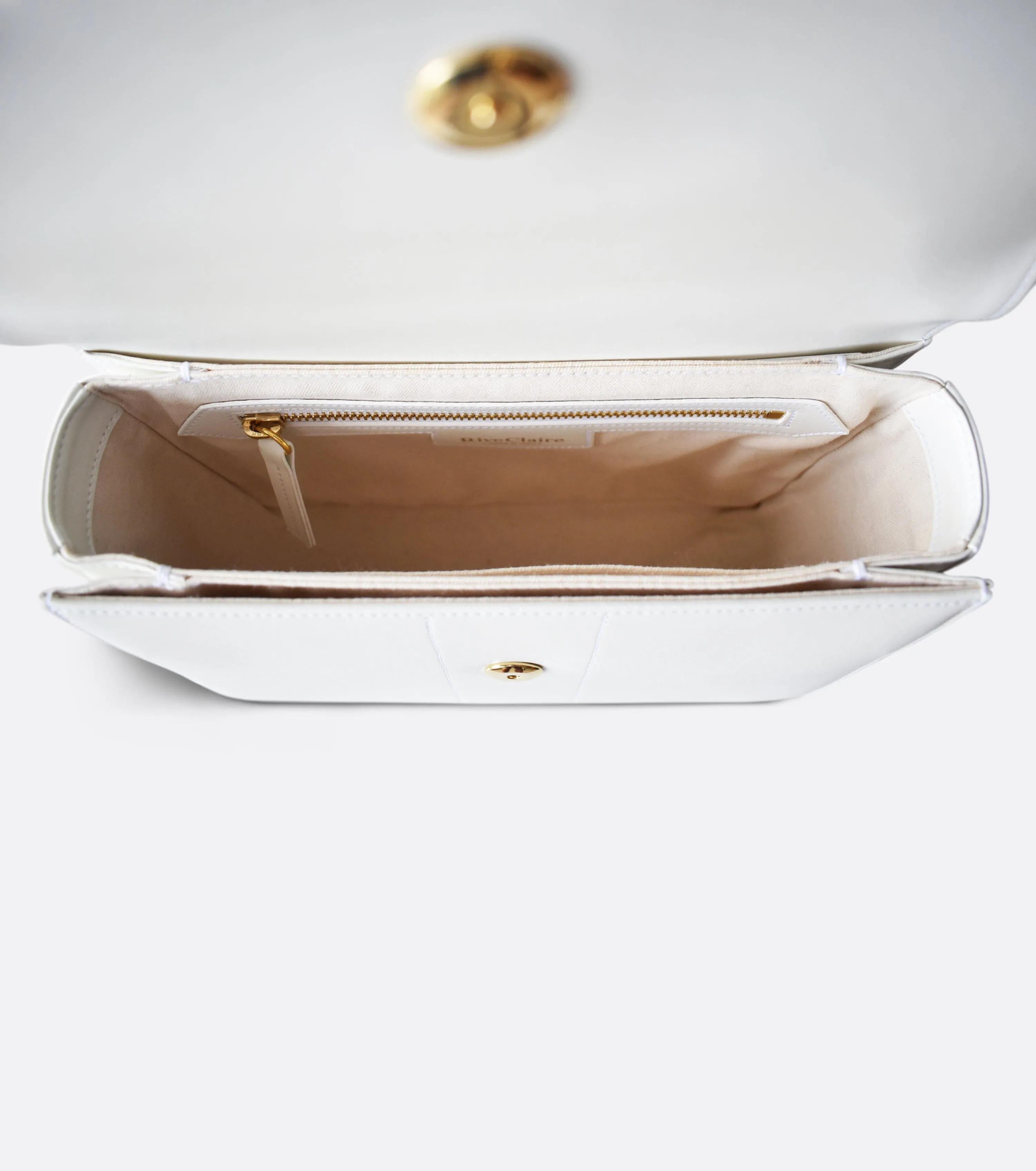 Midi Nomad Apple Leather Vegan Shoulder Bag | White