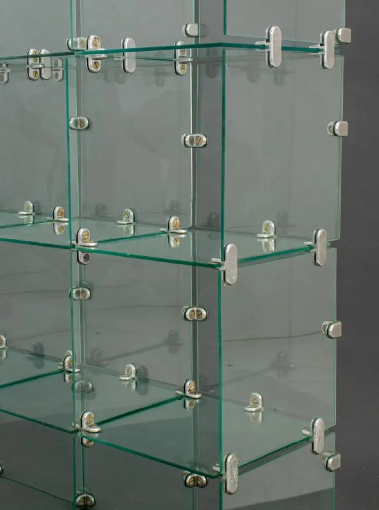 Modern Glass Cube Display Case