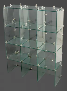 Modern Glass Cube Display Case