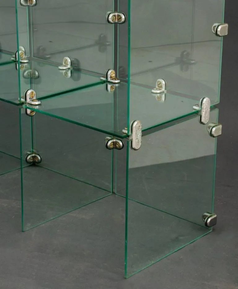 Modern Glass Cube Display Case