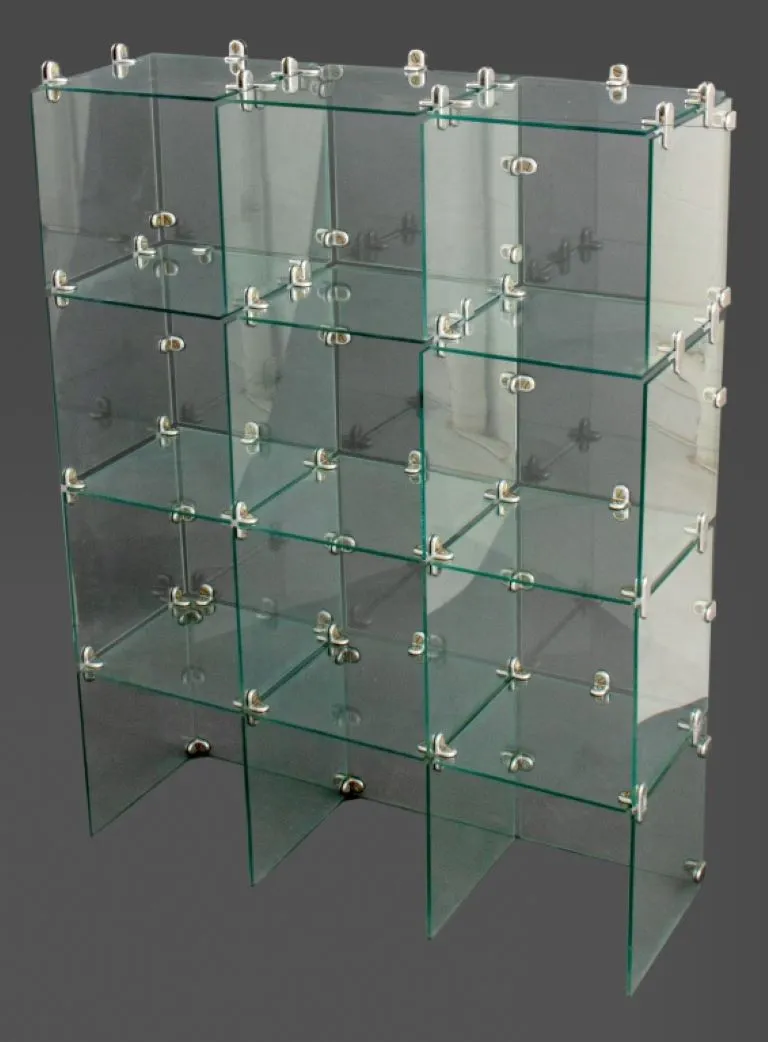 Modern Glass Cube Display Case