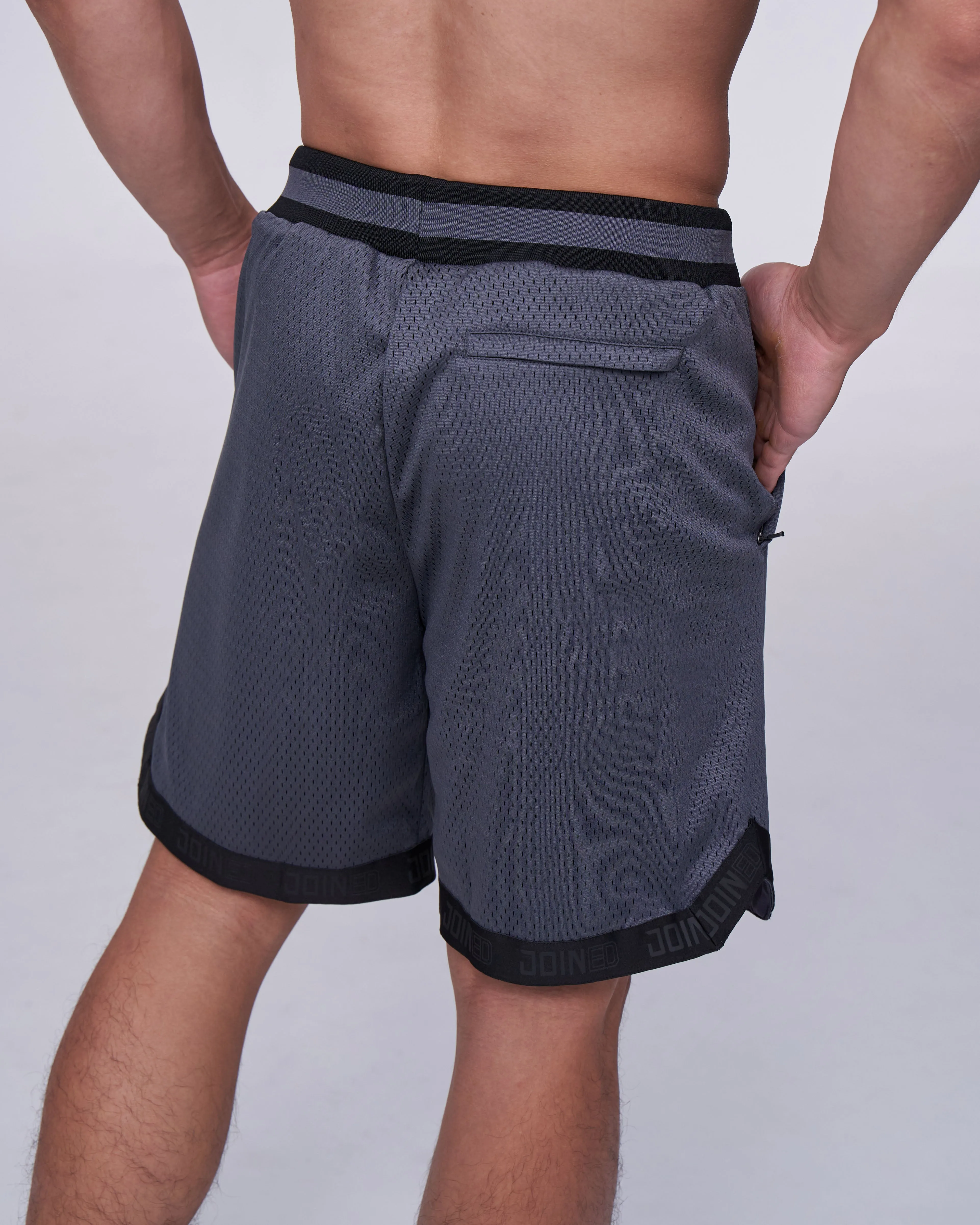 Multi Logo Double Mesh Trimmed Shorts