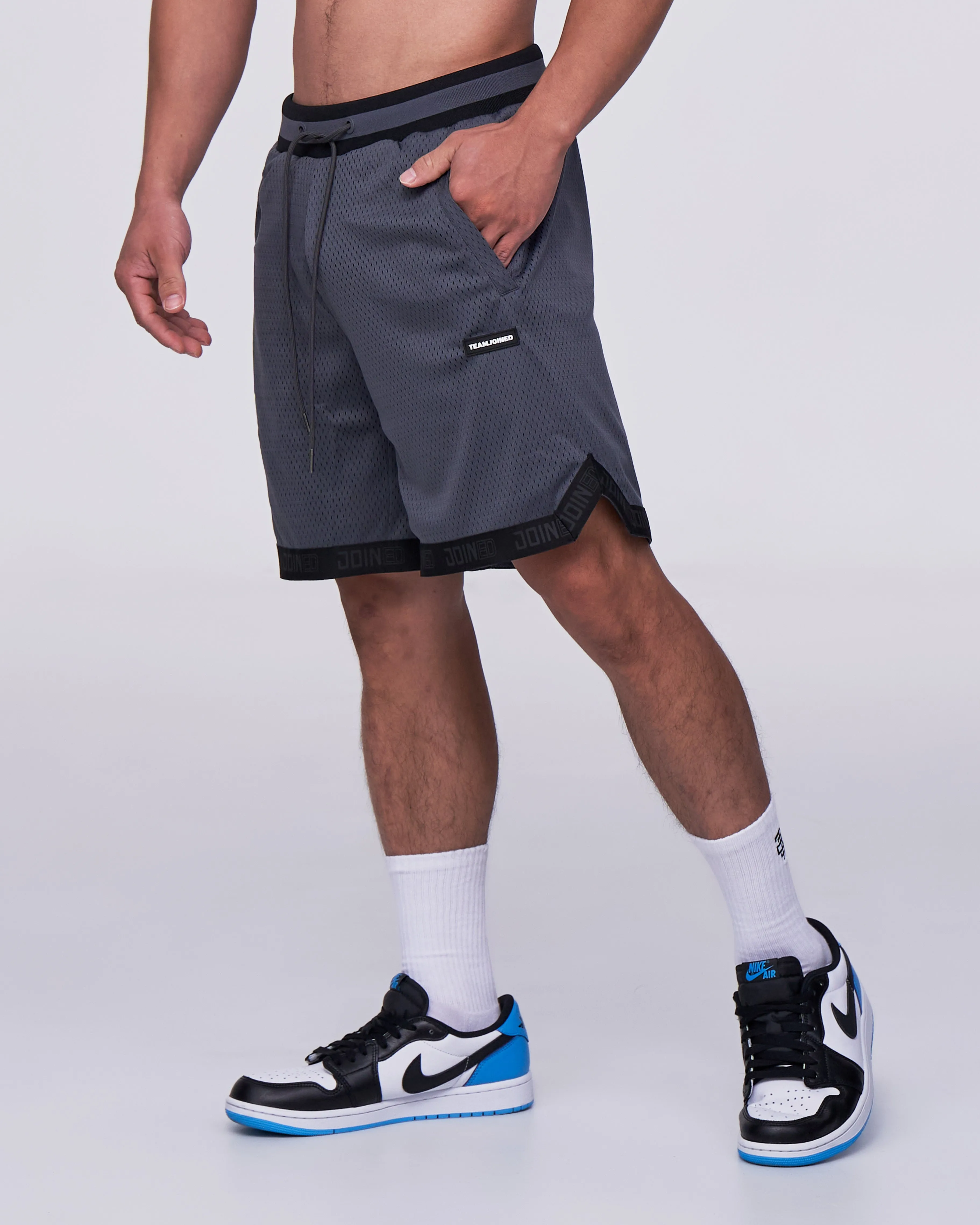 Multi Logo Double Mesh Trimmed Shorts