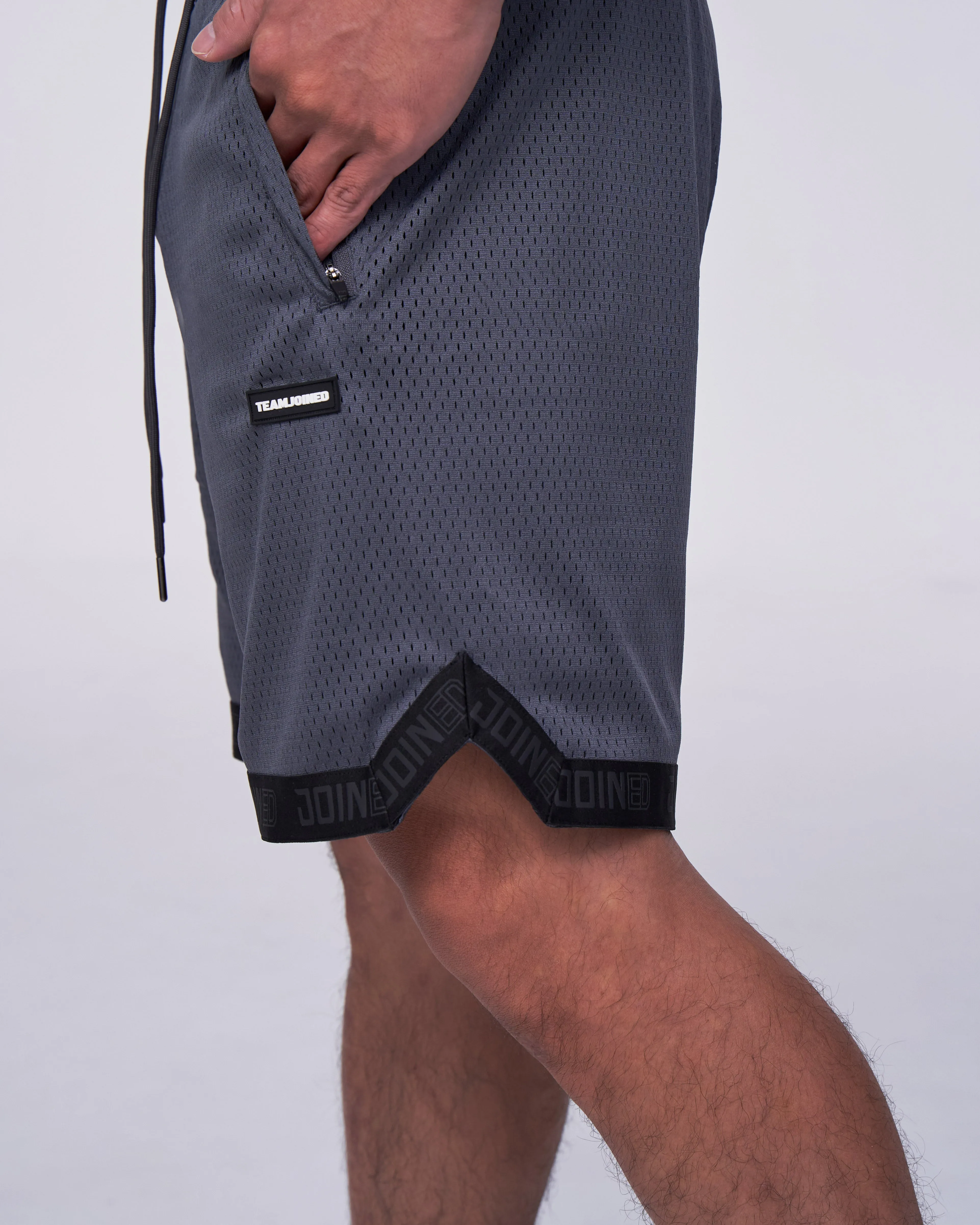 Multi Logo Double Mesh Trimmed Shorts