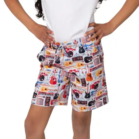 Musical Instruments Kids Shorts with Pockets