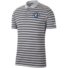 Nike CHS Grey/White Victory Stripe Polo