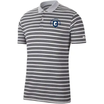 Nike CHS Grey/White Victory Stripe Polo